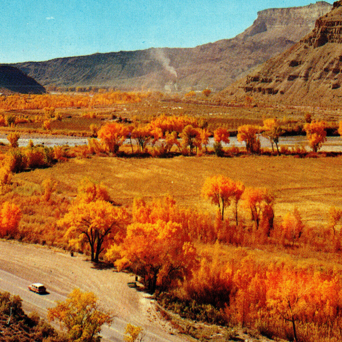 Vintage 1950s Debeque Canyon Autumn Western Colorado Palisade Postcard
