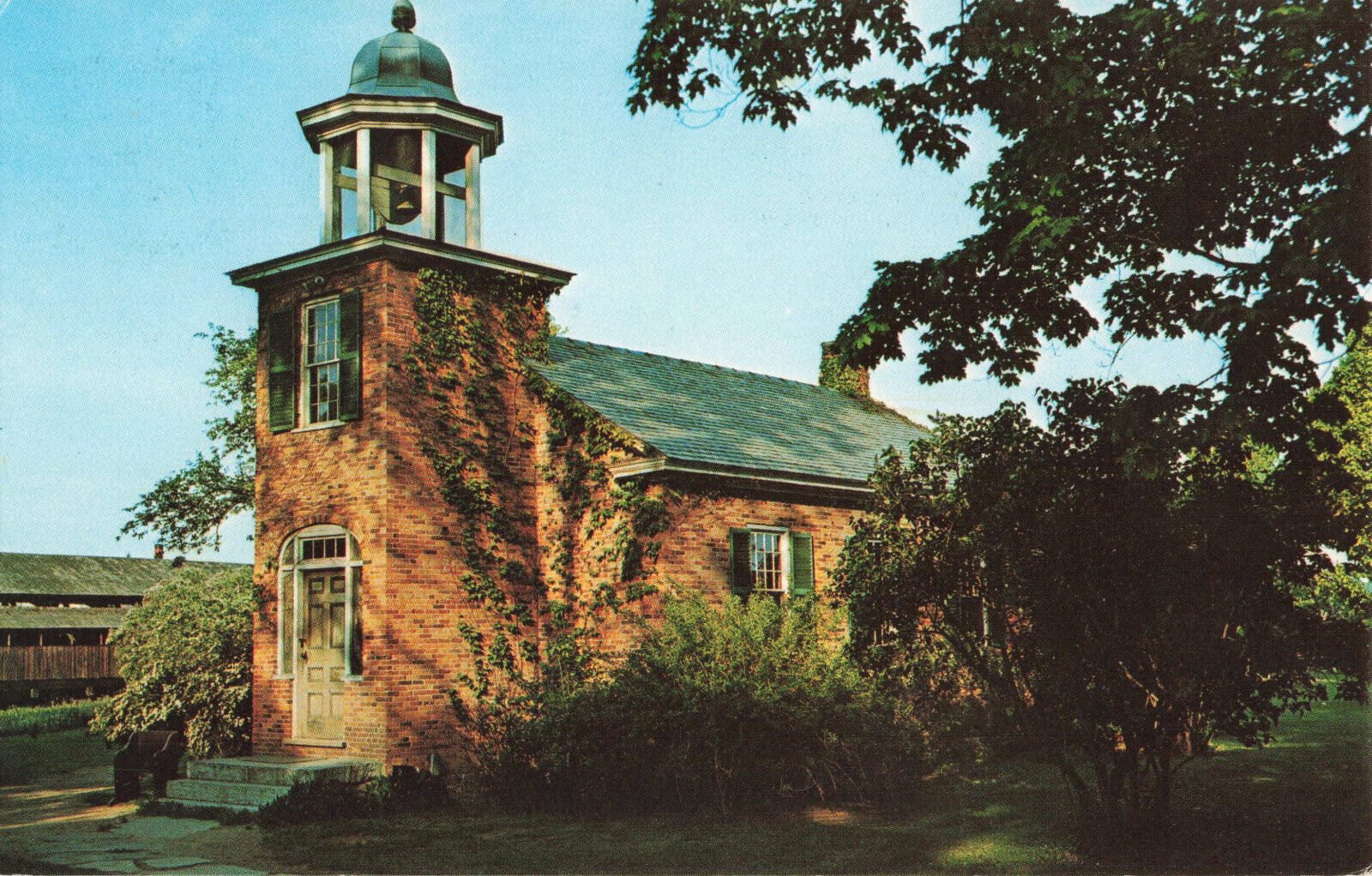Postcard Vermont Vergennes Schoolhouse Shelburne Museum VT