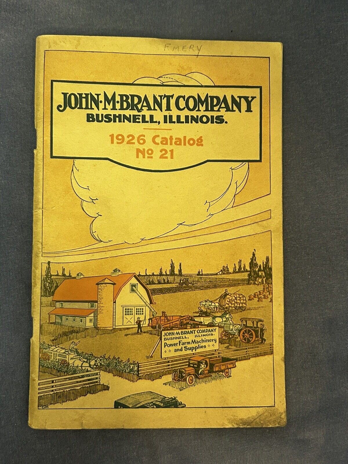 Antique John M Brant Co. 1926 No.21 Catalog Farm Machinery and Supplies