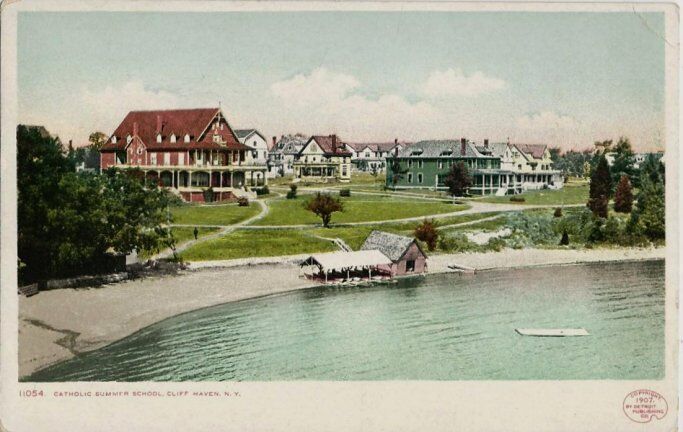 Old Postcard - Catholic Summer School - Cliff Haven NY