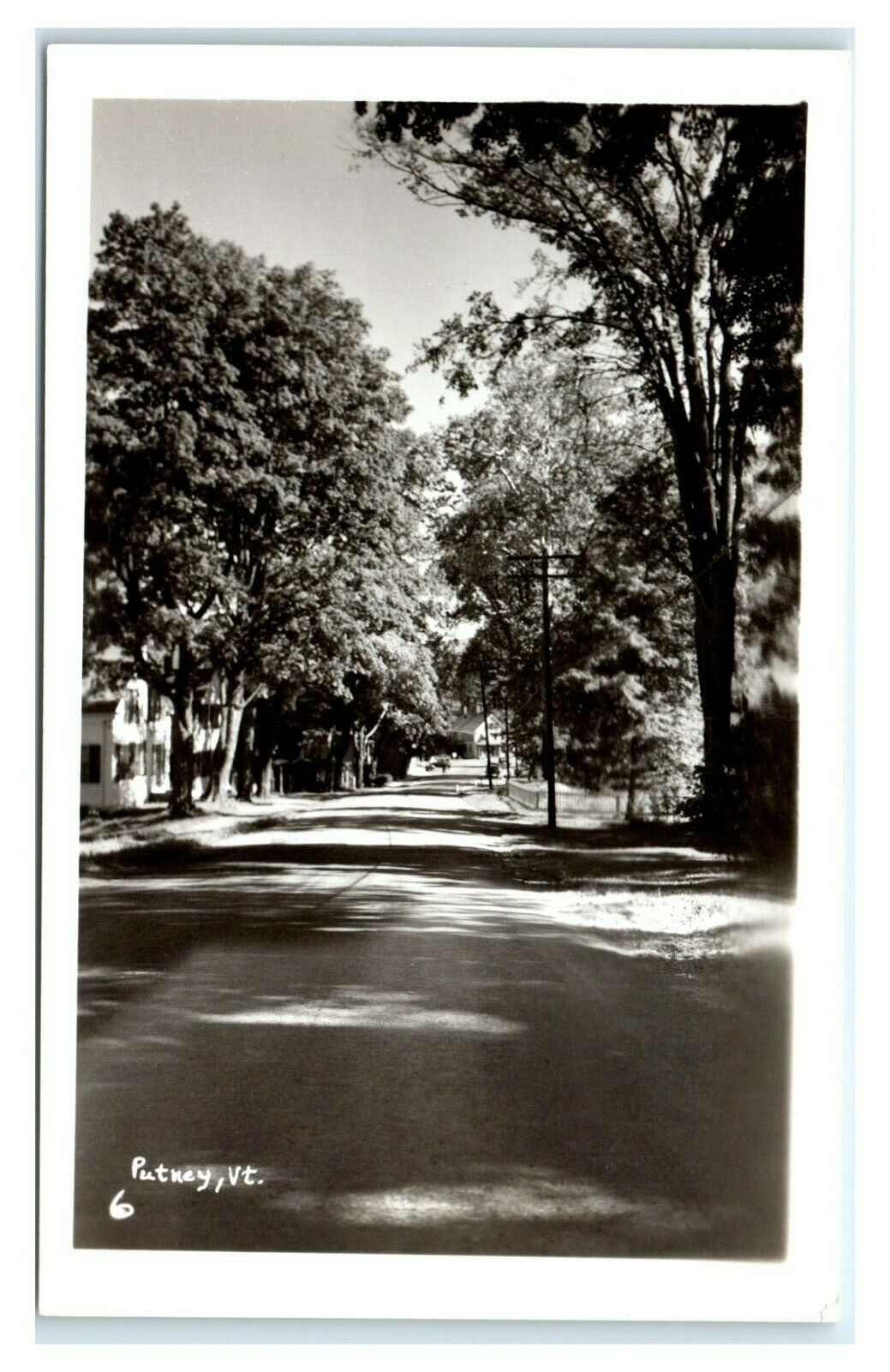Postcard Street View of Putney, VT 1950+ RPPC L22