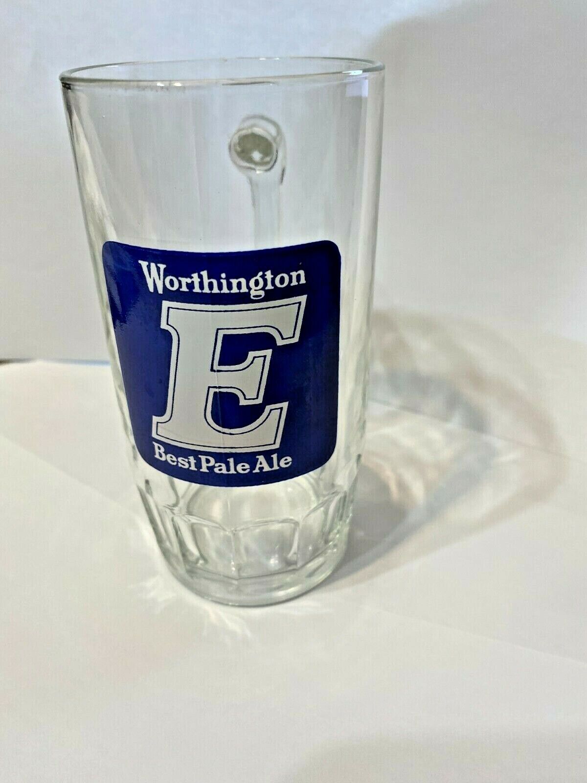 Vintage Worthington E  BEST PALE ALE FRANCE REIMS 12 mug glass