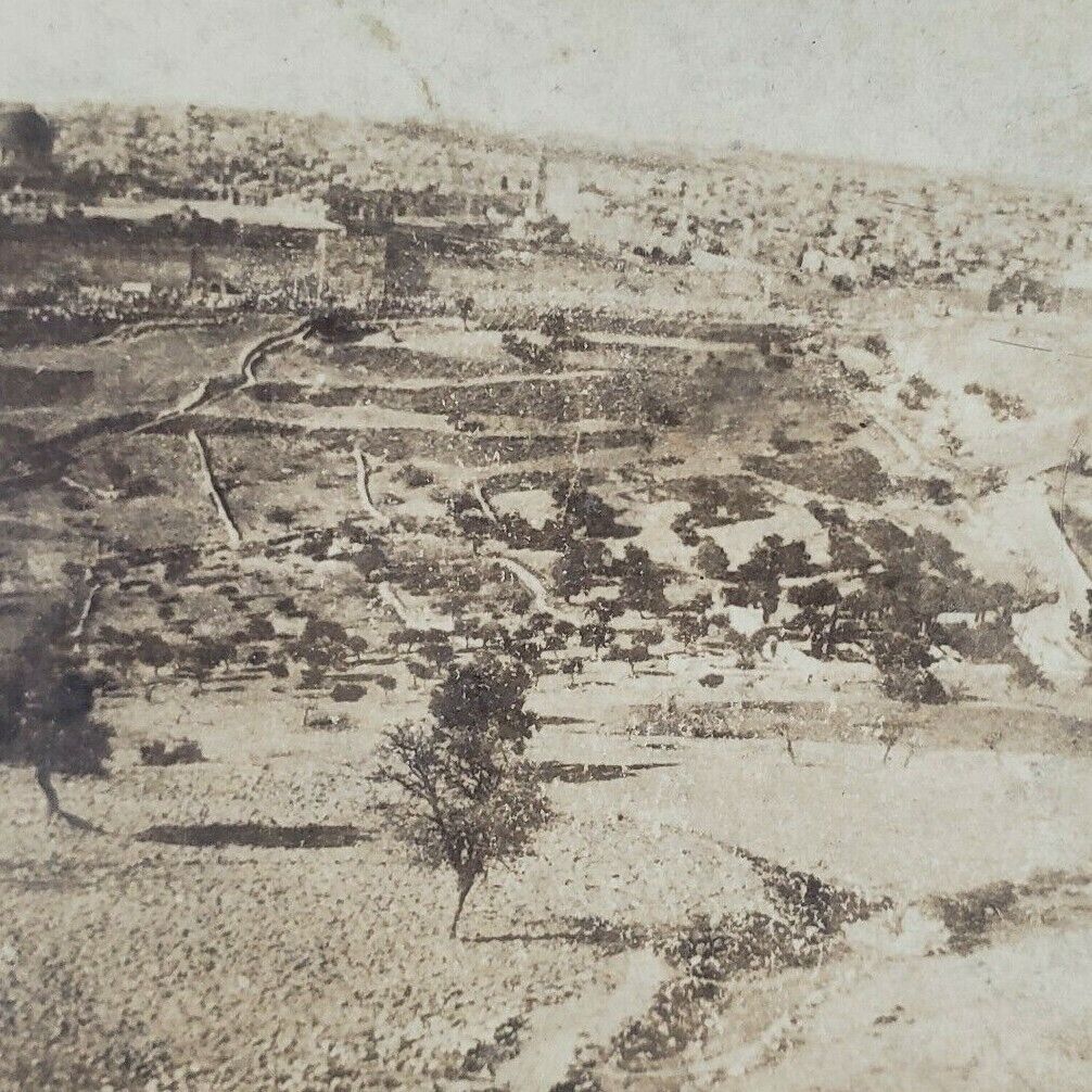 Jerusalem Cityscape Panorama From Mount of Olives Frank M Good Stereoview H144