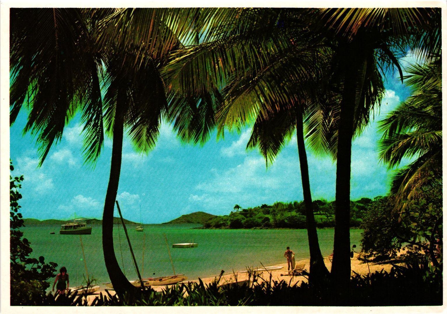 Vintage Postcard 4x6- Caneel Bay Beach, St. John, U.S. Virgin Islands