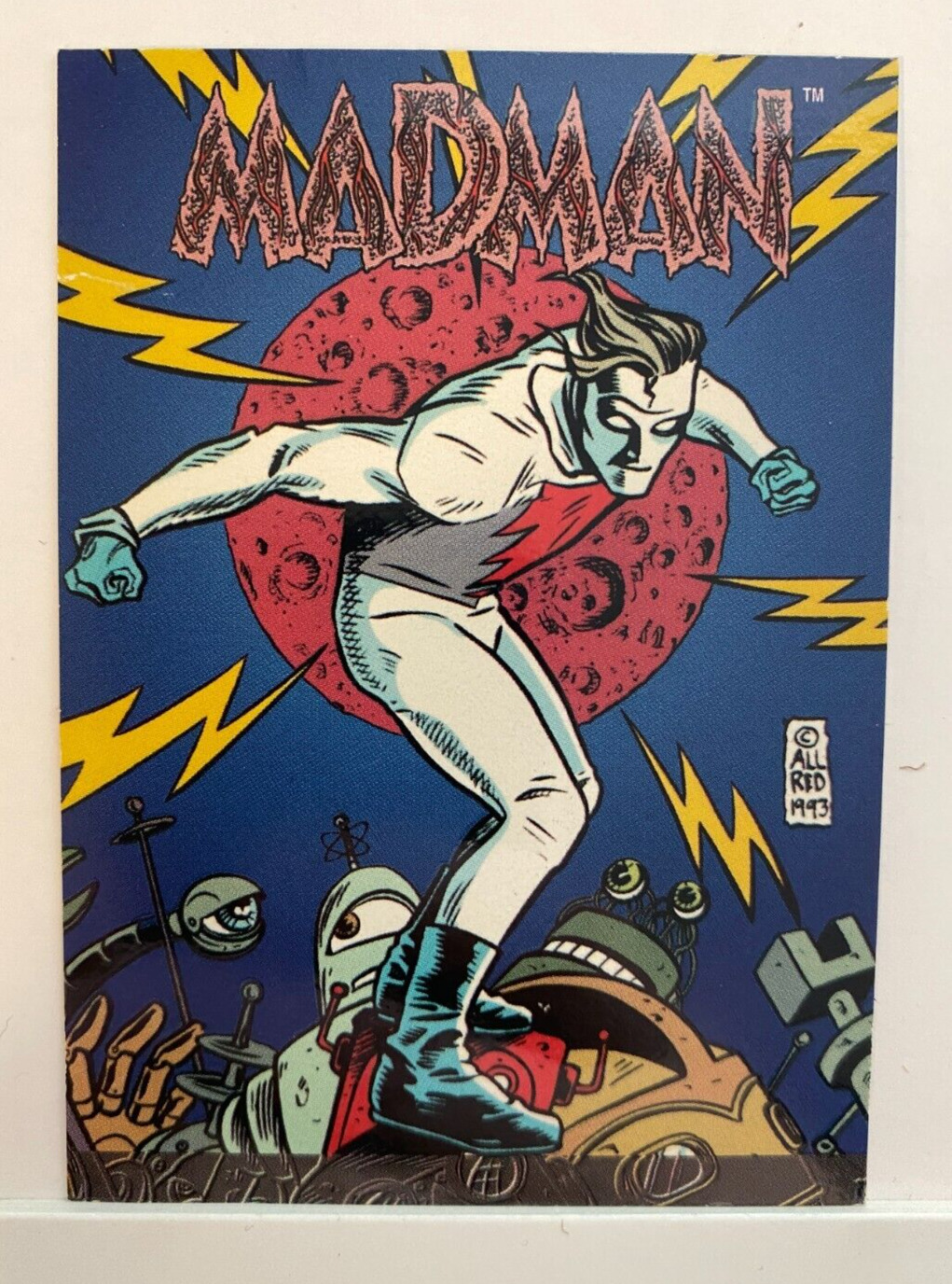 VTG MIke Allred\'s MADMAN Wizard Creator\'s Portfolio Promo Card #1 1993 B0