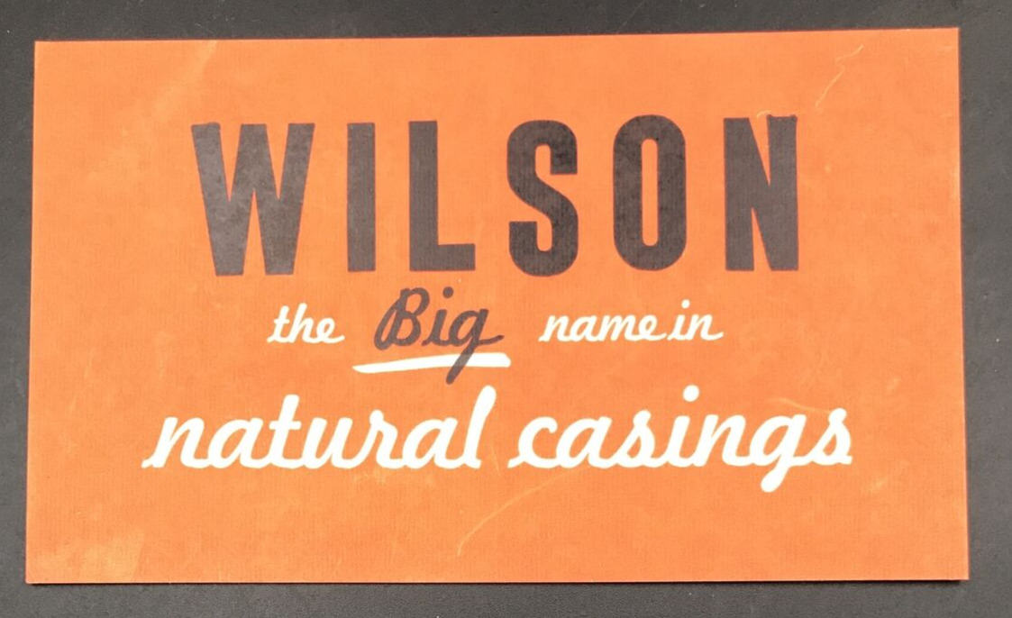 Vintage Wilson\'s Natural Casings Sausages Advertising Sales Postcard