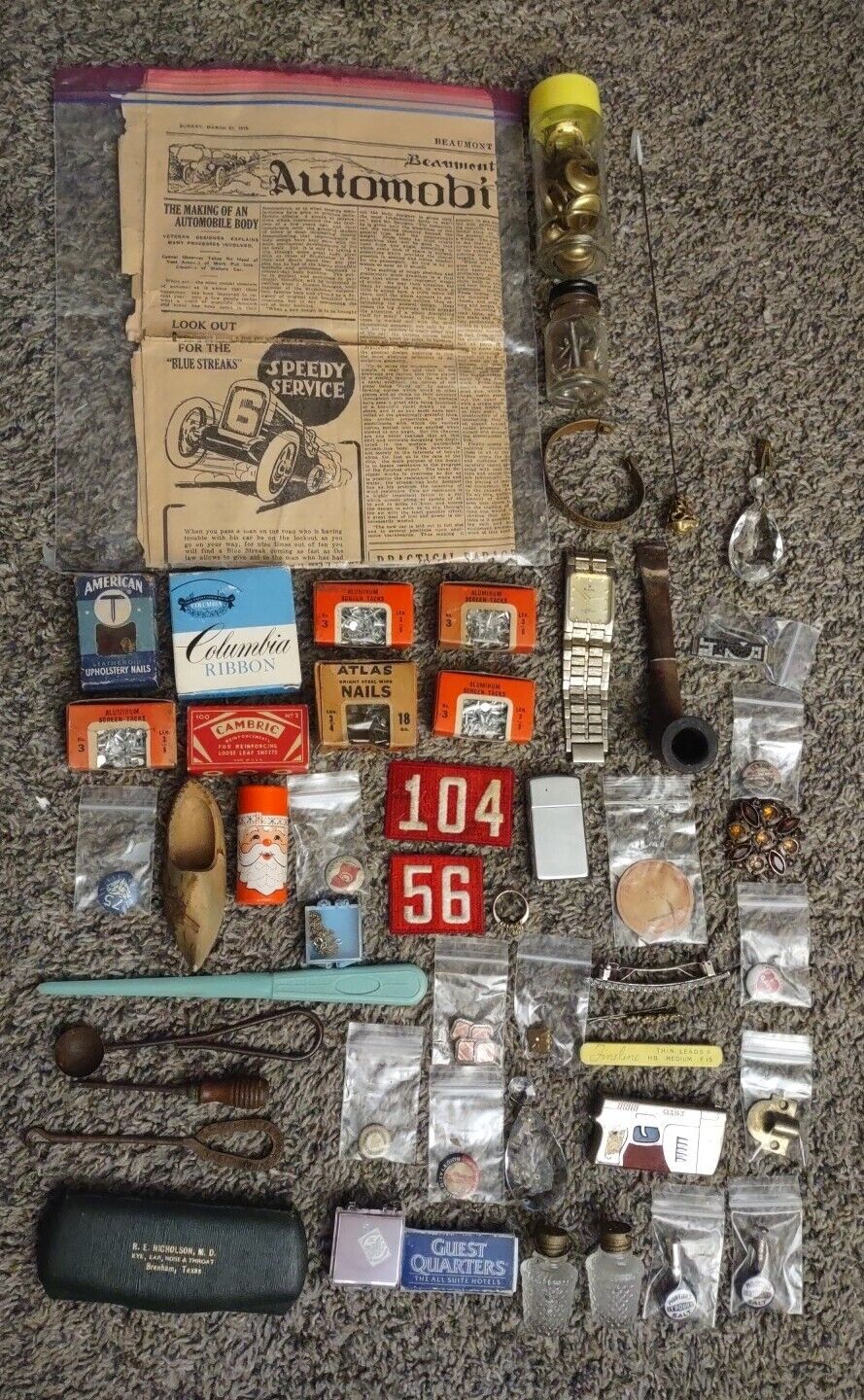 Large Vintage and  Antique Collectibles Junk Drawer Lot 51 Items