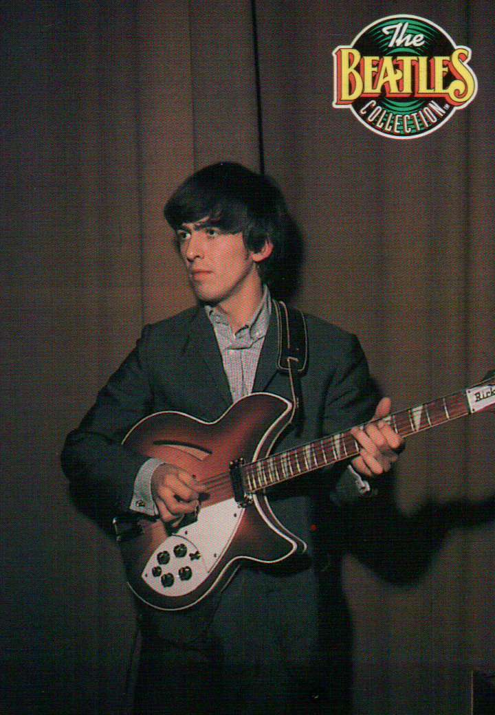 George Harrison and His Rickenbacker 12-String Guitar --- Beatles Trading Card