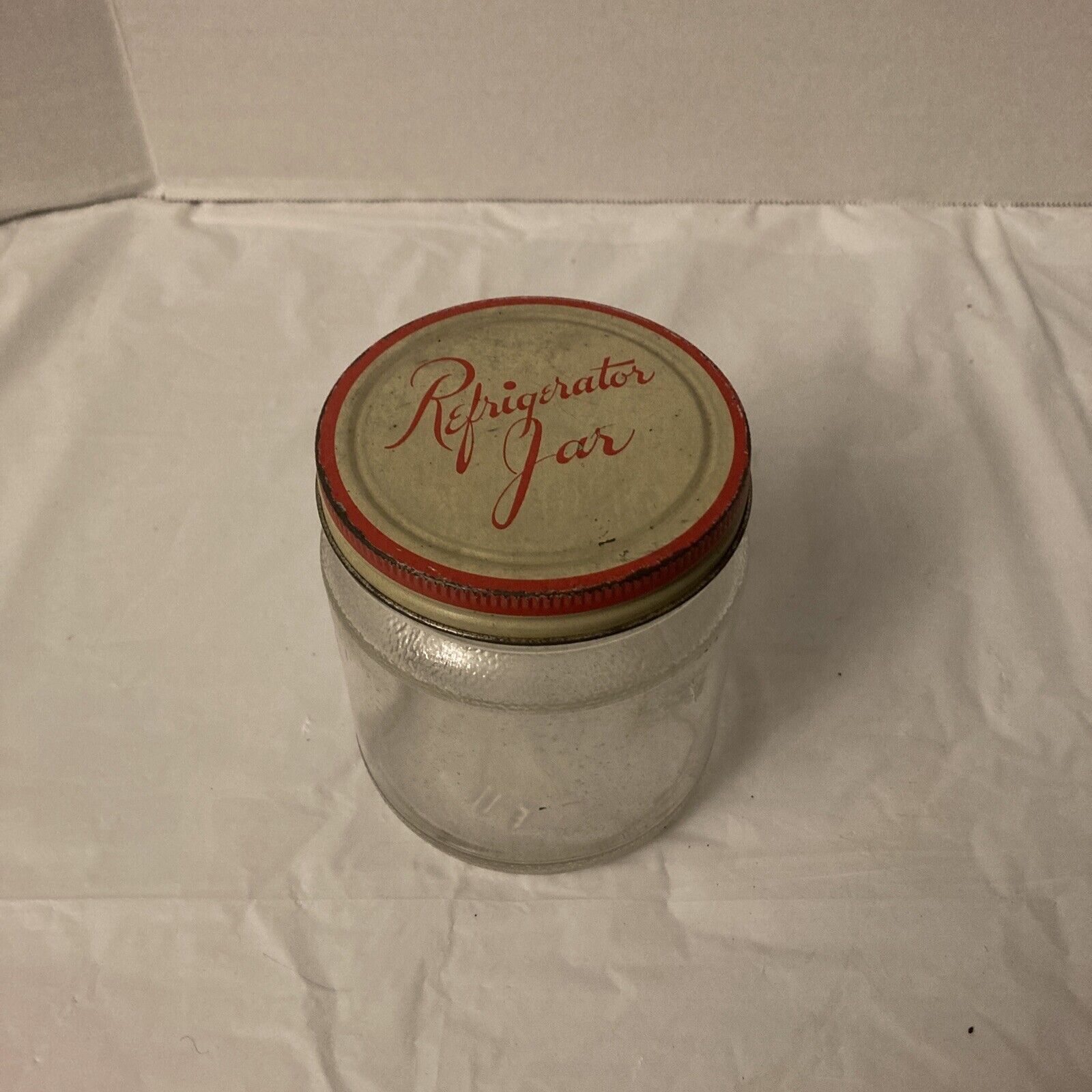 Vintage Glass Refrigerator Jar