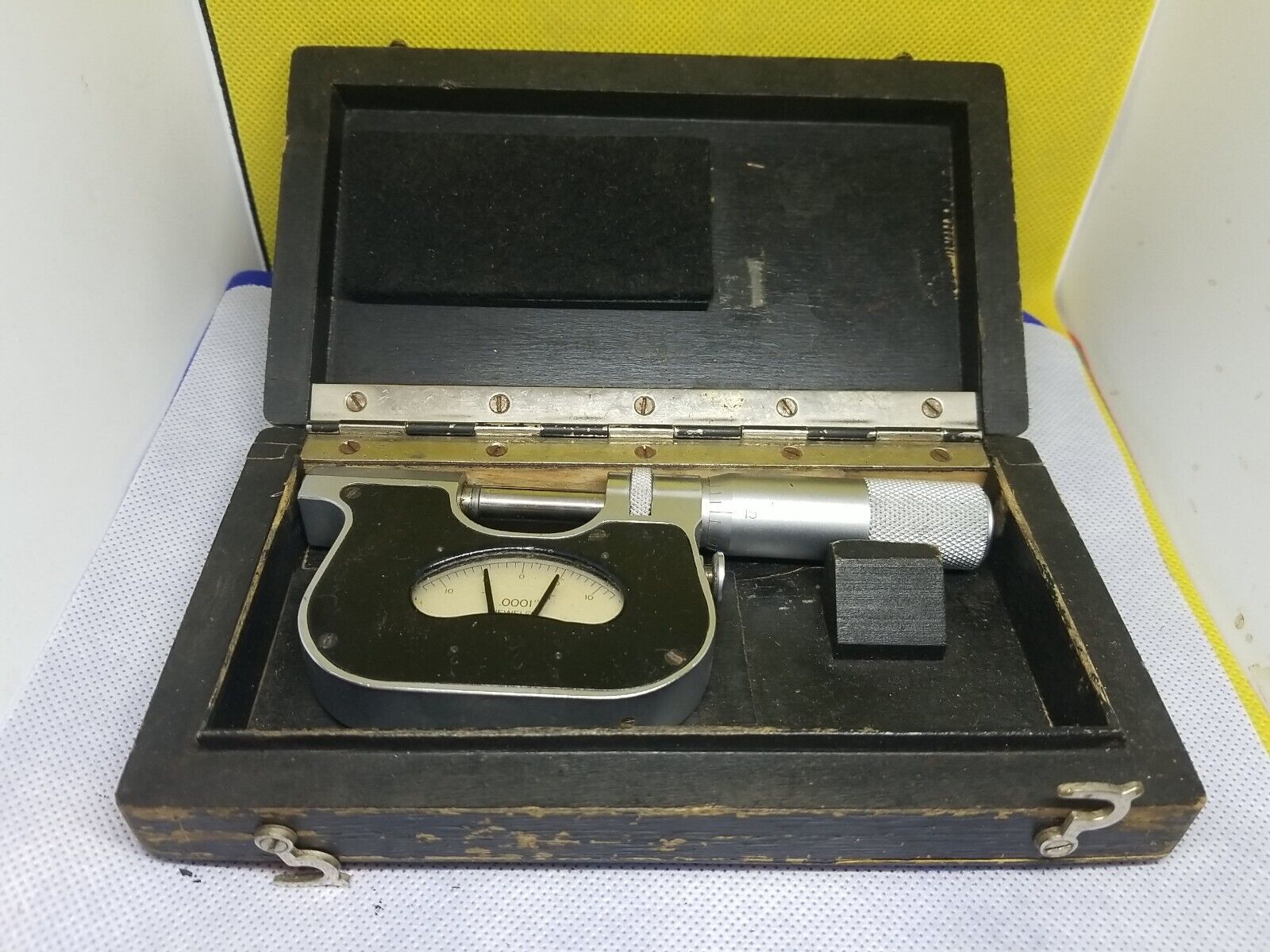 Vintage Carl Mahr Esslingen a.N Jeweled 0.0001”Indicating Micrometer