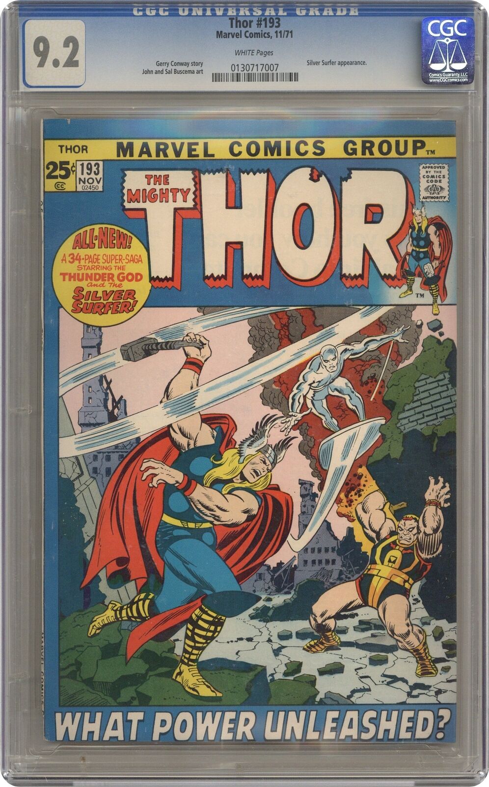 Thor #193 CGC 9.2 1971 0130717007