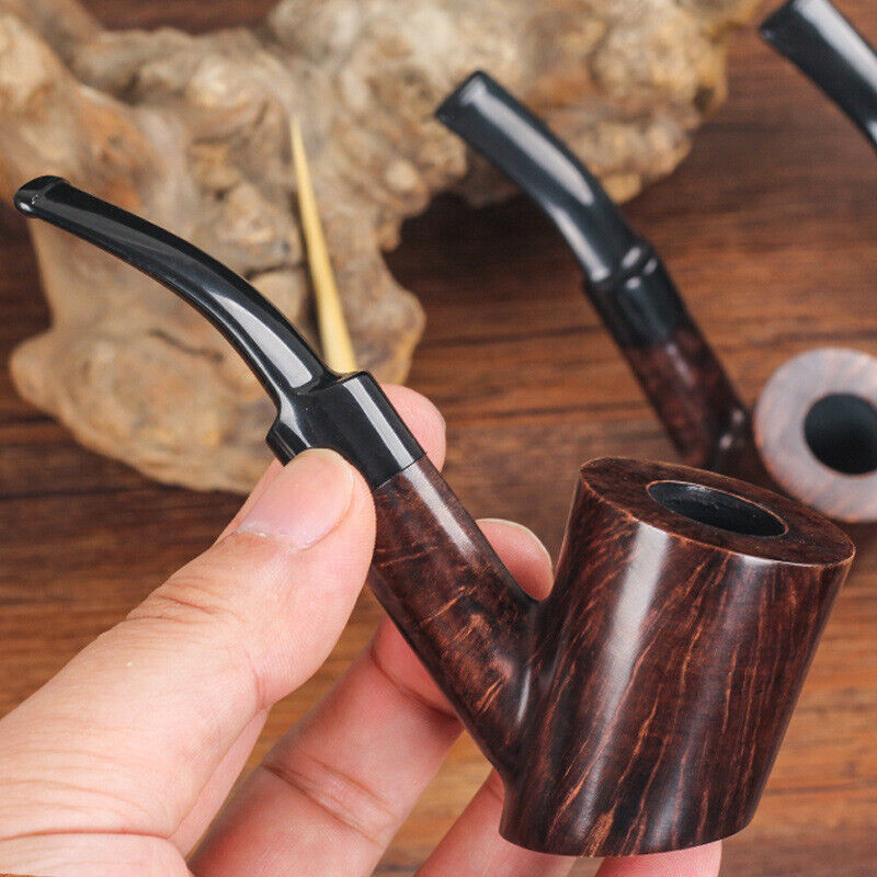 Classic Bruyere Pipe Handmade Solid Wood Hammer Pipe Tobacco Cigarettes Pipes