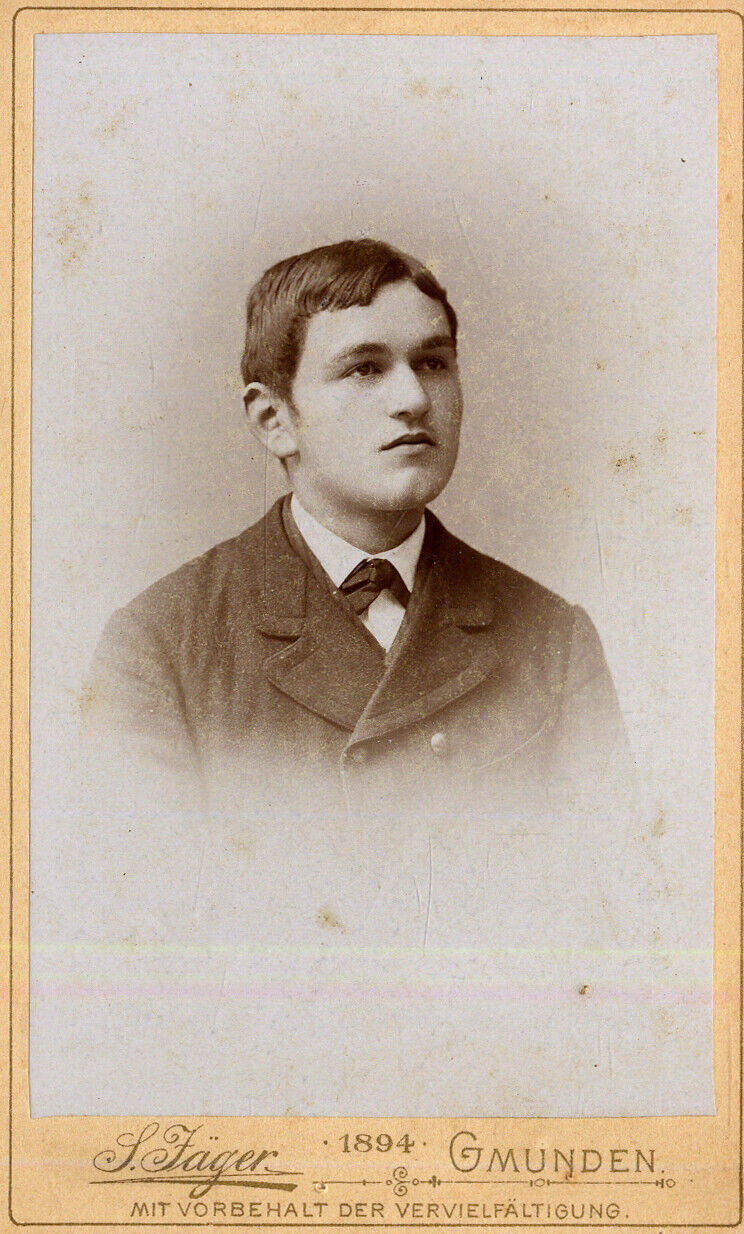 #27773 GMUNDEN Austria 1894s. Man. CDV photo on cardboard JAGER