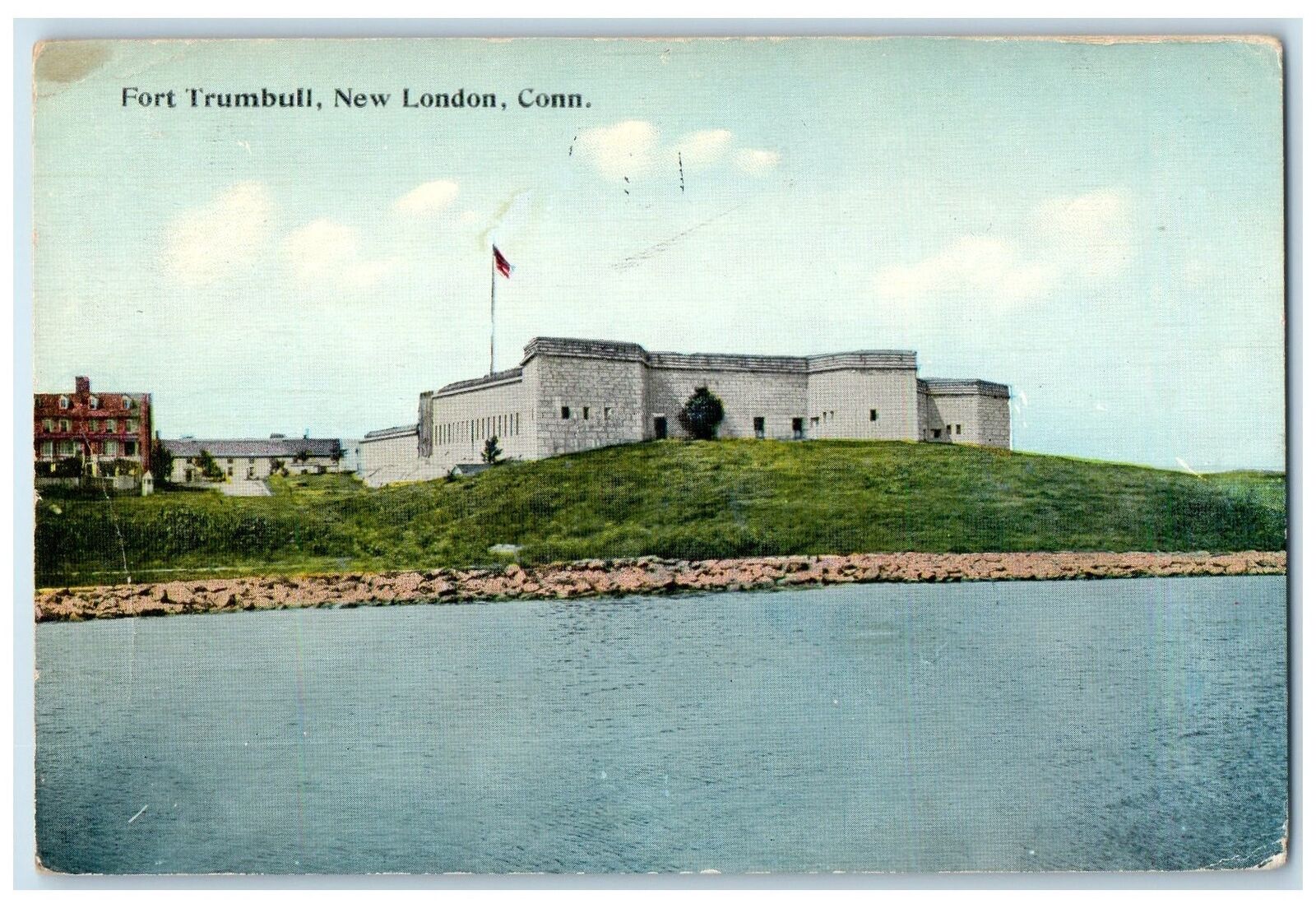 1913 Fort Trumbull Exterior Seaside New London Connecticut CT Posted Postcard