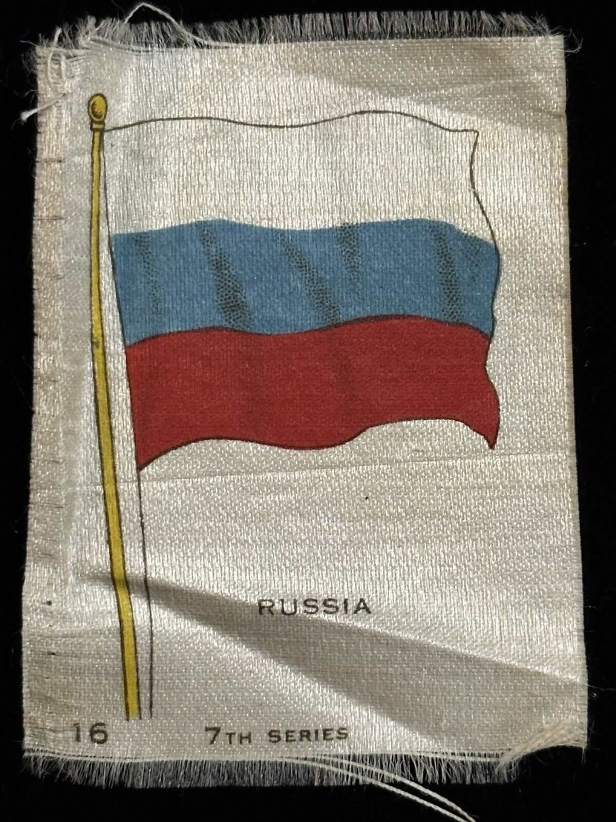 Russian National Flag Of Russia Tobacco Silk 7th Series #16 BDV Cigarettes 1914