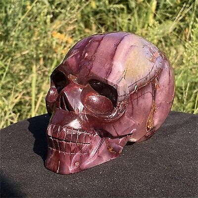 1.5kg Hand Carved Natural Mookaite Skull Reiki Crystal Skull Decor Crystal gift