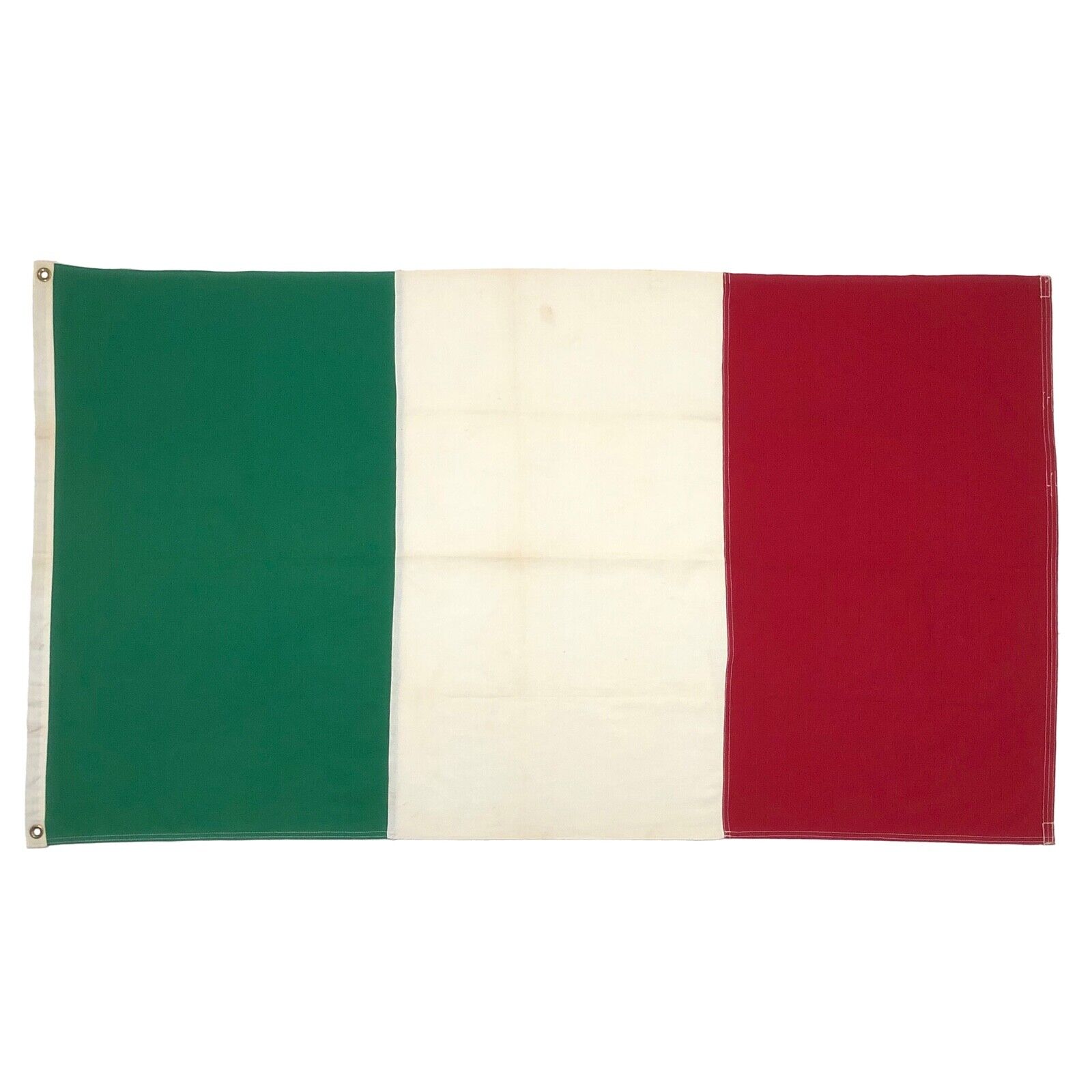 Vintage Cotton Flag of Italy Italian Sewn Old Cloth Textile Art Decor 3x5