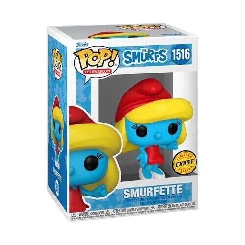 Funko POP Television The Smurfs Smurfette Red Chase Figure #1516 + Protector