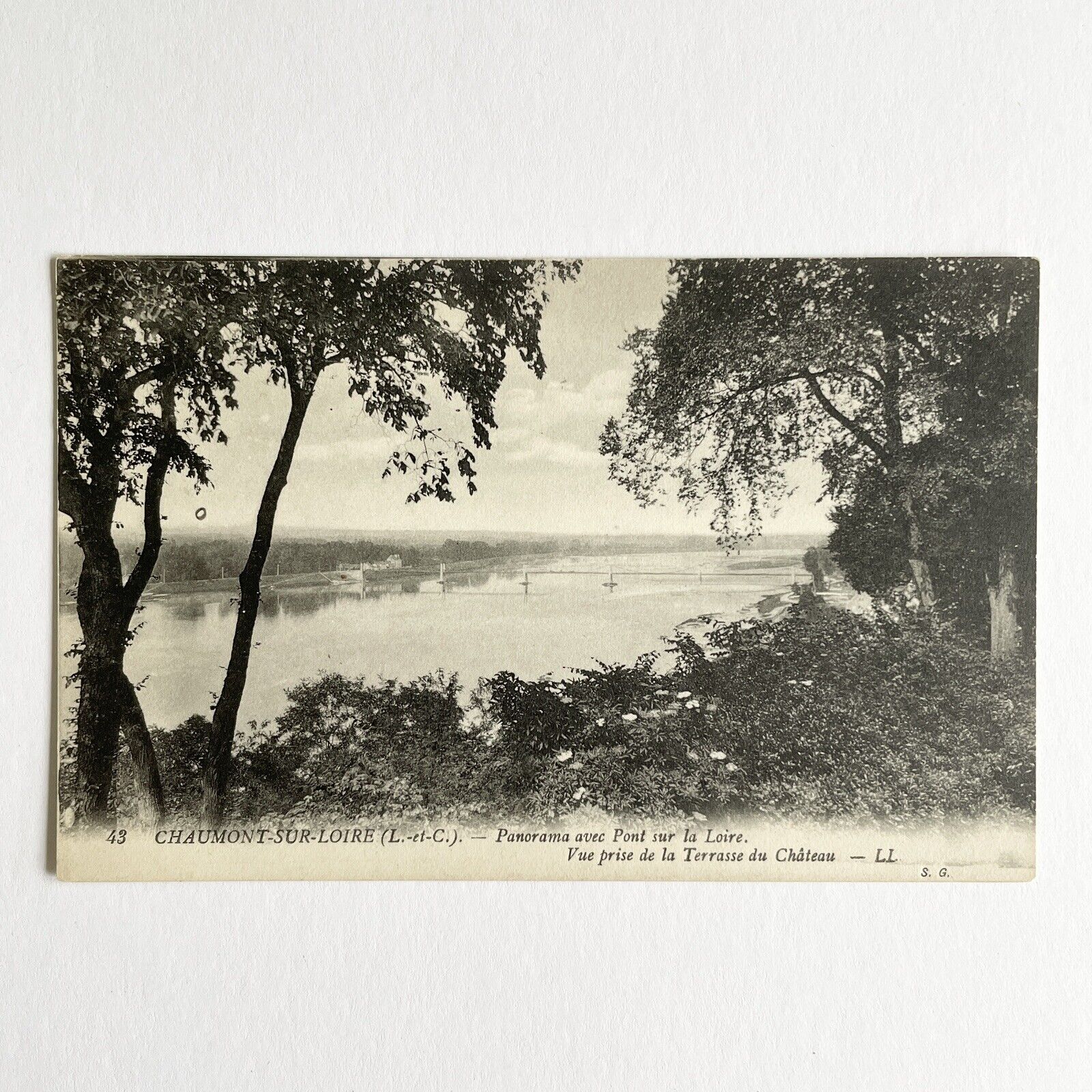 UNIQUE PANORAMA VIEW CHAUMONT-SUR-LOIRE • 1913 France Postcard L Levy