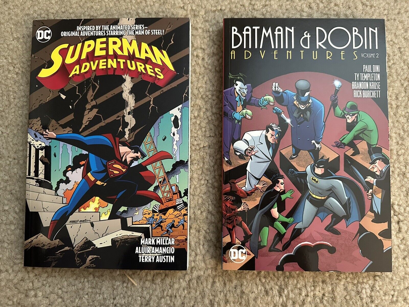 BATMAN & ROBIN ADVENTURES VOL 2 & SUPERMAN ADVENTURES VOL 4 - MINT DC COMICS