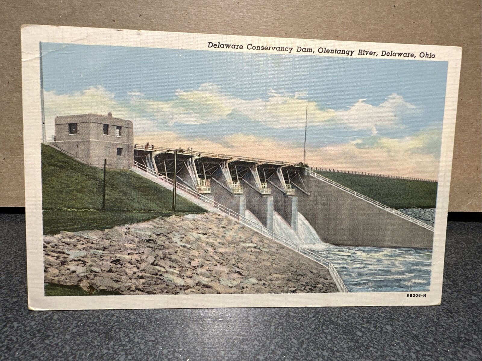 Delaware, Conservancy, Dam Olentangy ￼ River, Delaware, Ohio, Postcard