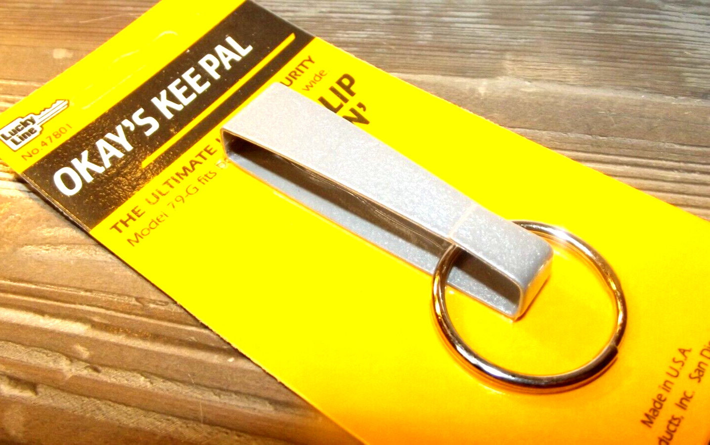 NOS Lucky Line #47801 Okay\'s KeePal Key Pal Slip On Keyring Security #79G