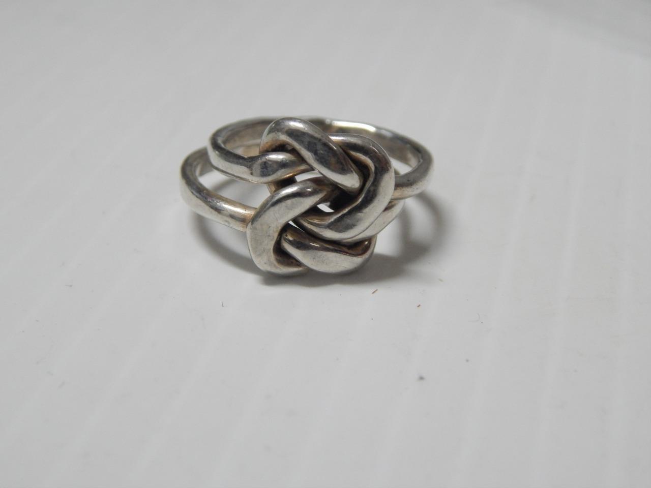 VINTAGE MEXICAN SOUTHWESTERN ARTICULATED STACKING STERLING SILVER  RING sz:6.5