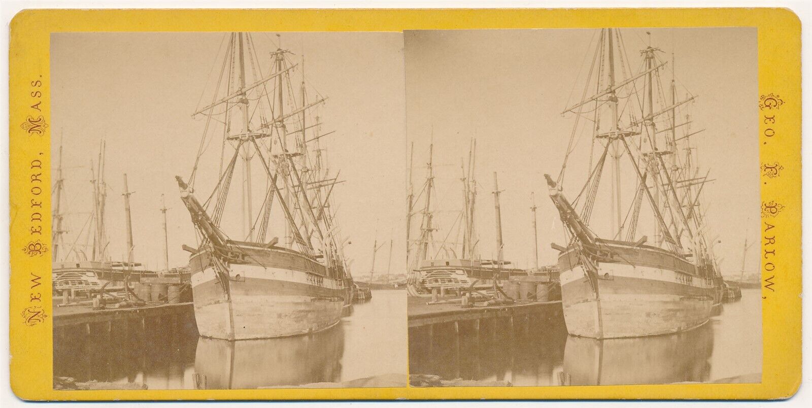 MASSACHUSETTS SV - New Bedford - Tall Ship - GF Parlow 1870s
