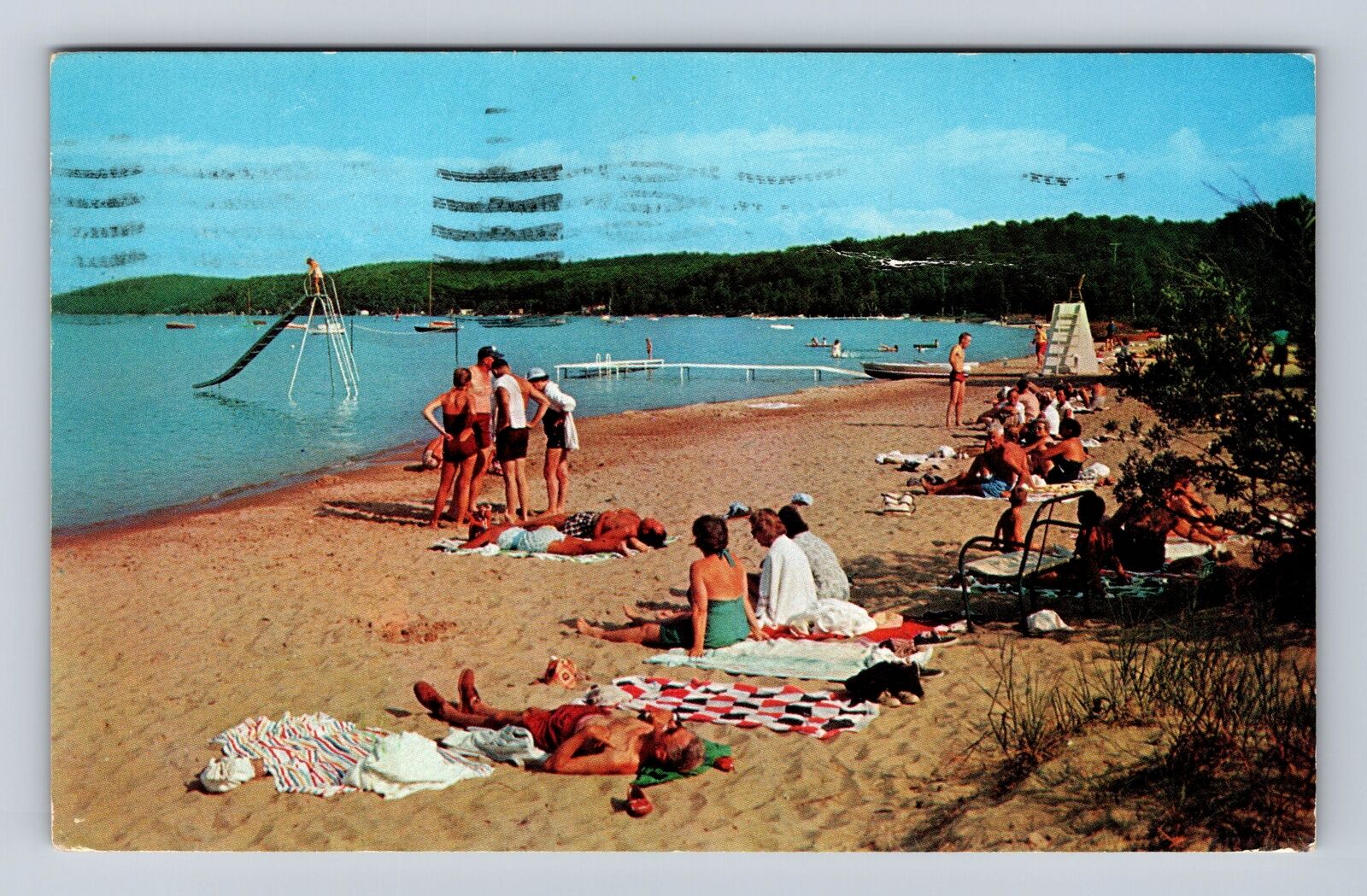 Pilgrim MI-Michigan, Congregational Assembly Beach, Vintage c1957 Postcard