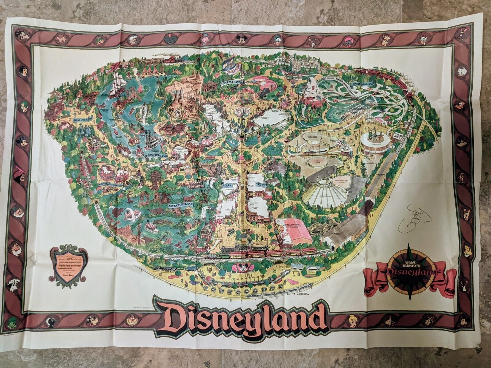 Vintage 1984 Disneyland Map 44\