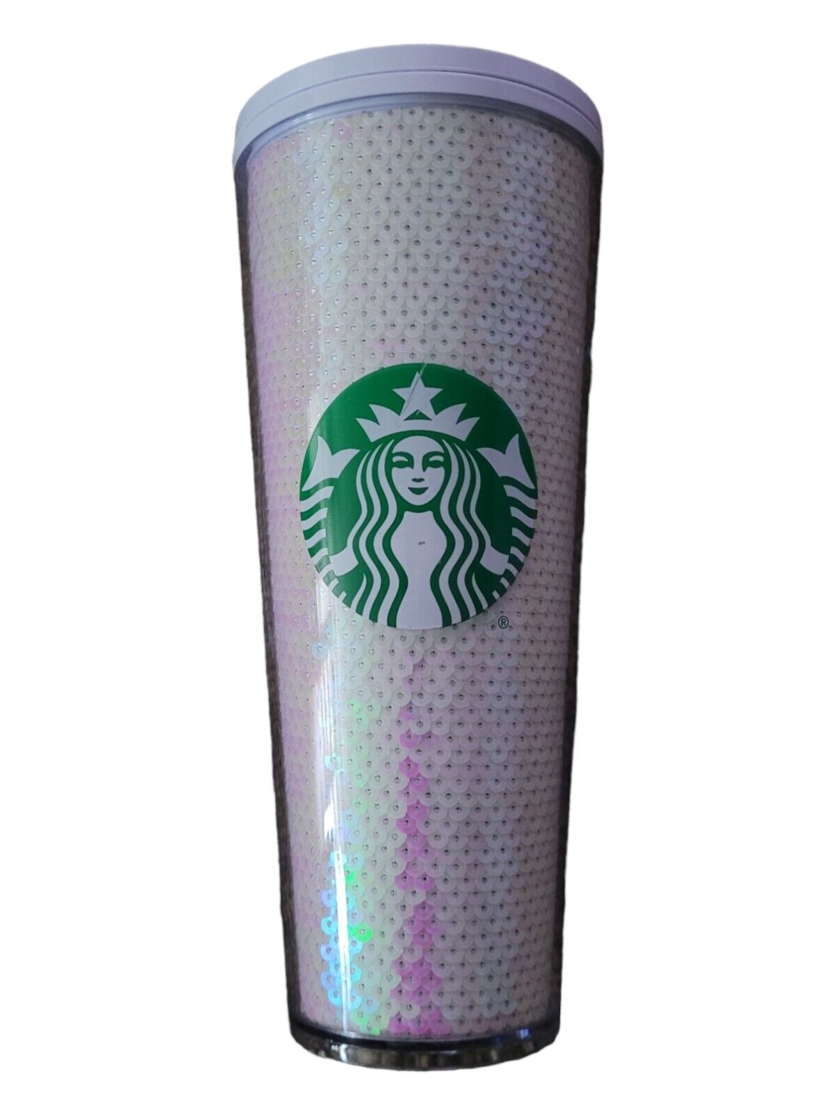 Starbucks Holiday White Sequin Tumbler 2020 Venti 24 oz Cold Cup