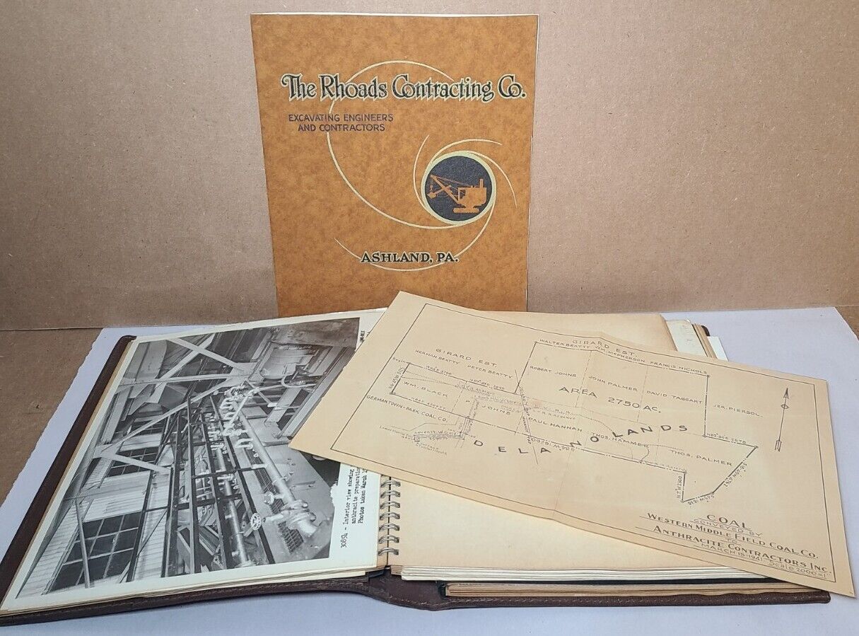 Vtg LOT 1920s-50s Coal Mine PA Photos Advertising Site Aerial Pics Binder