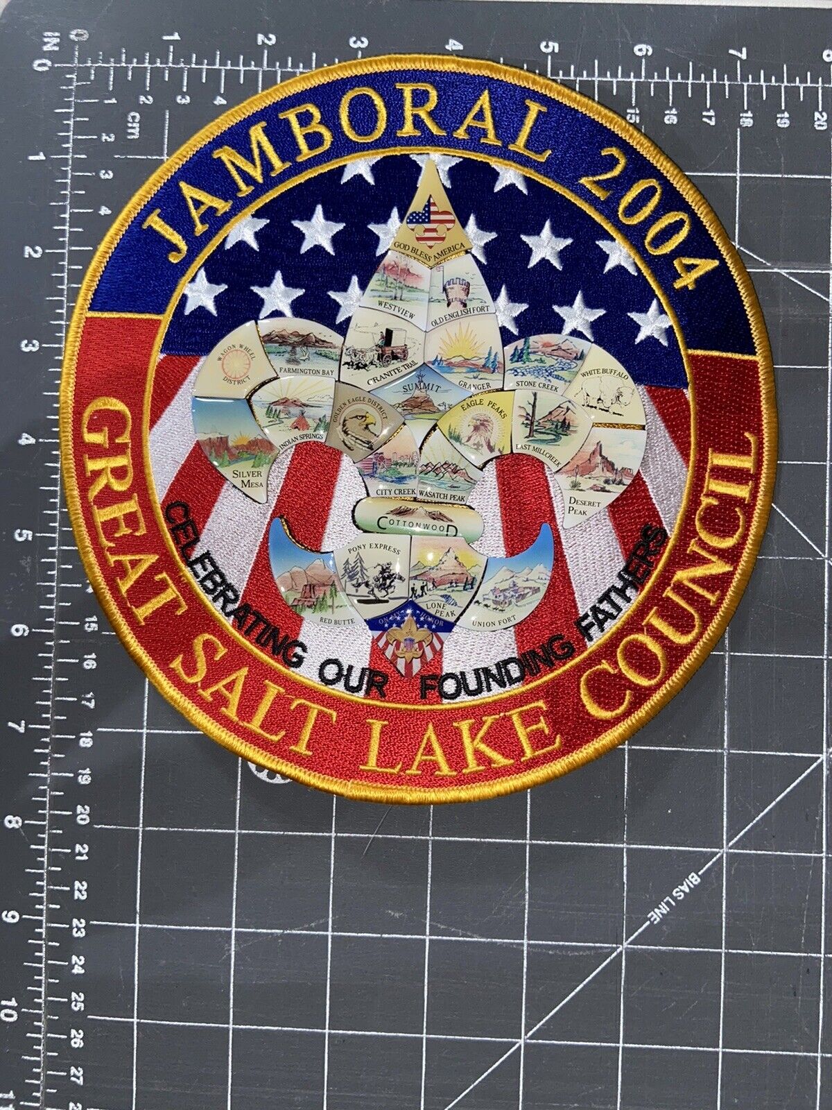 Boy Scouts BSA Great Salt Lake Council Jamboral 2004 Huge Patch Complete Pin Set