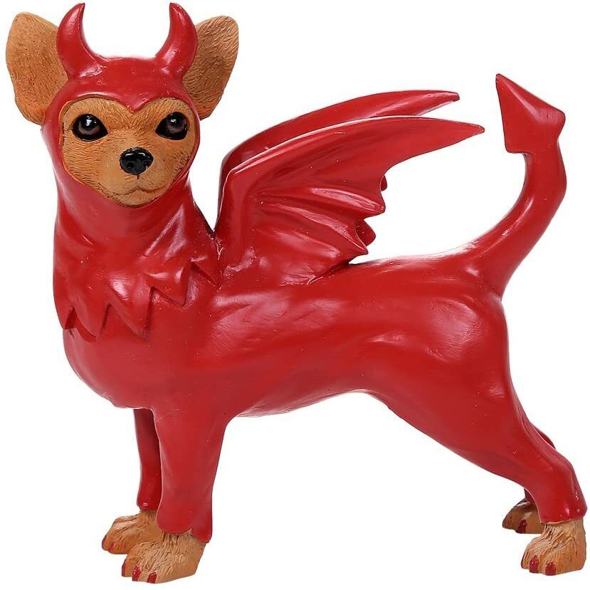 Ebros Adorable Red Devil Chihuahua Collection Cute In Costume 4.5\