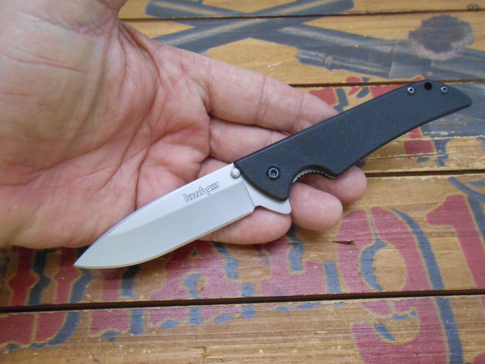 Kershaw Skyline 1760 Flipper Knife Liner Lock Plain Edge Blade USA