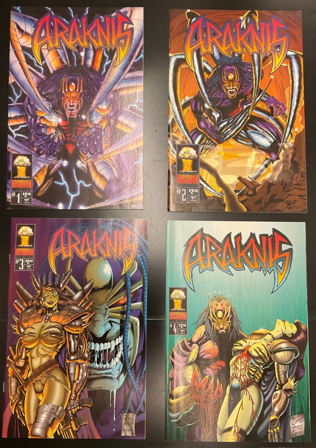 Araknis (1995) 1-4 Complete Set Mushroom Comics