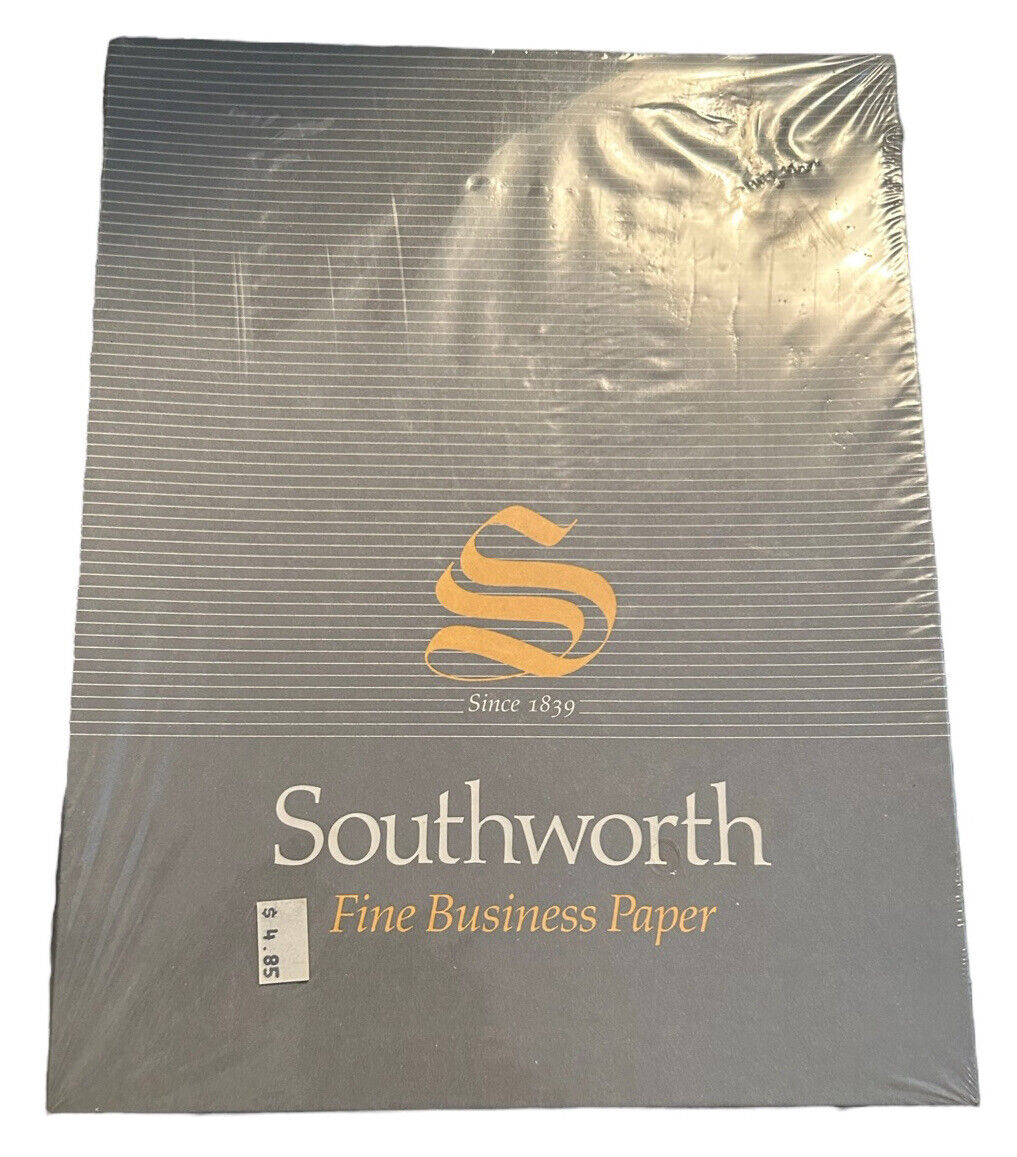 Vintage Southworth Fine Typing Paper FULL BOX Sealed 20lb 403C 25% Cotton-100Ct