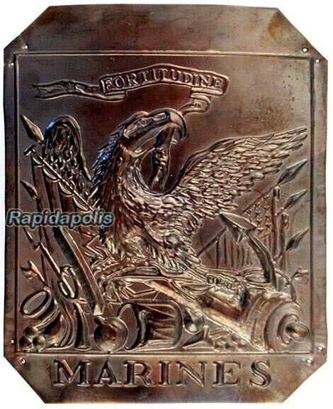 25 Vintage USMC Copper 1807 Shako Plate Reproductions FORTITUDINE MARINES