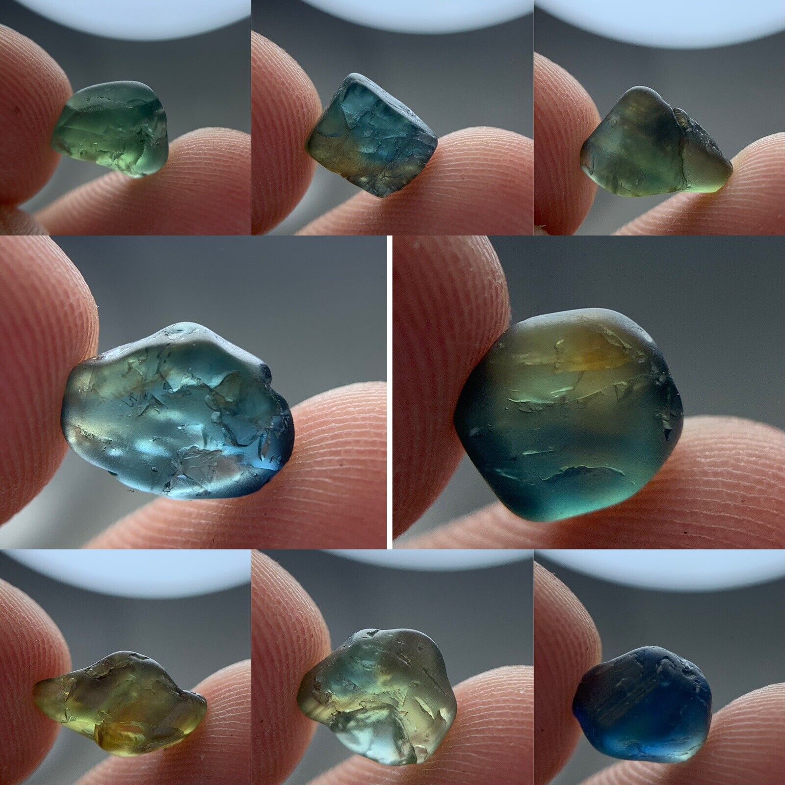 20.70Crts Facet Grade natural blue and green (Teal ) Sapphire rough lot @madag