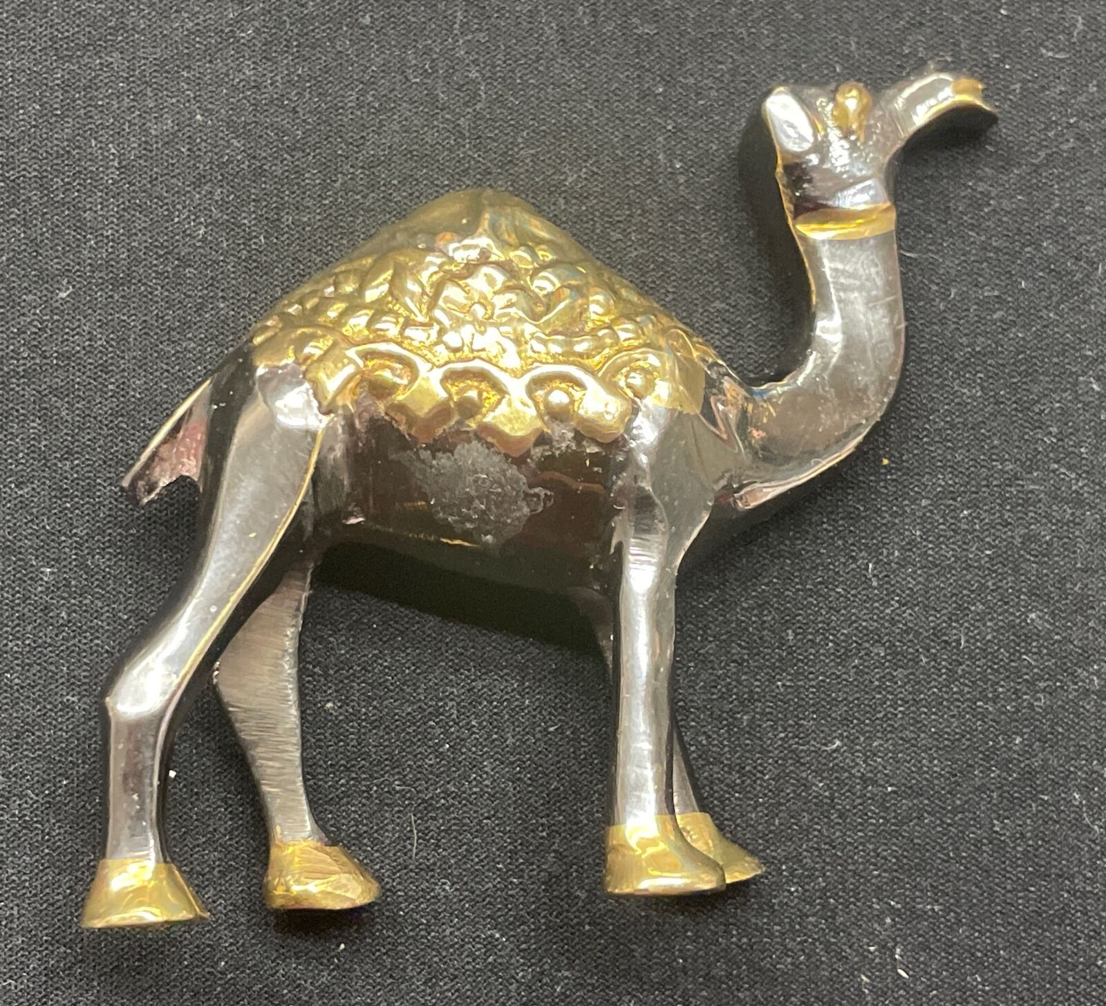Vintage Decorative Etched Bronze Camel Figurine * Paperweight  Handmade
