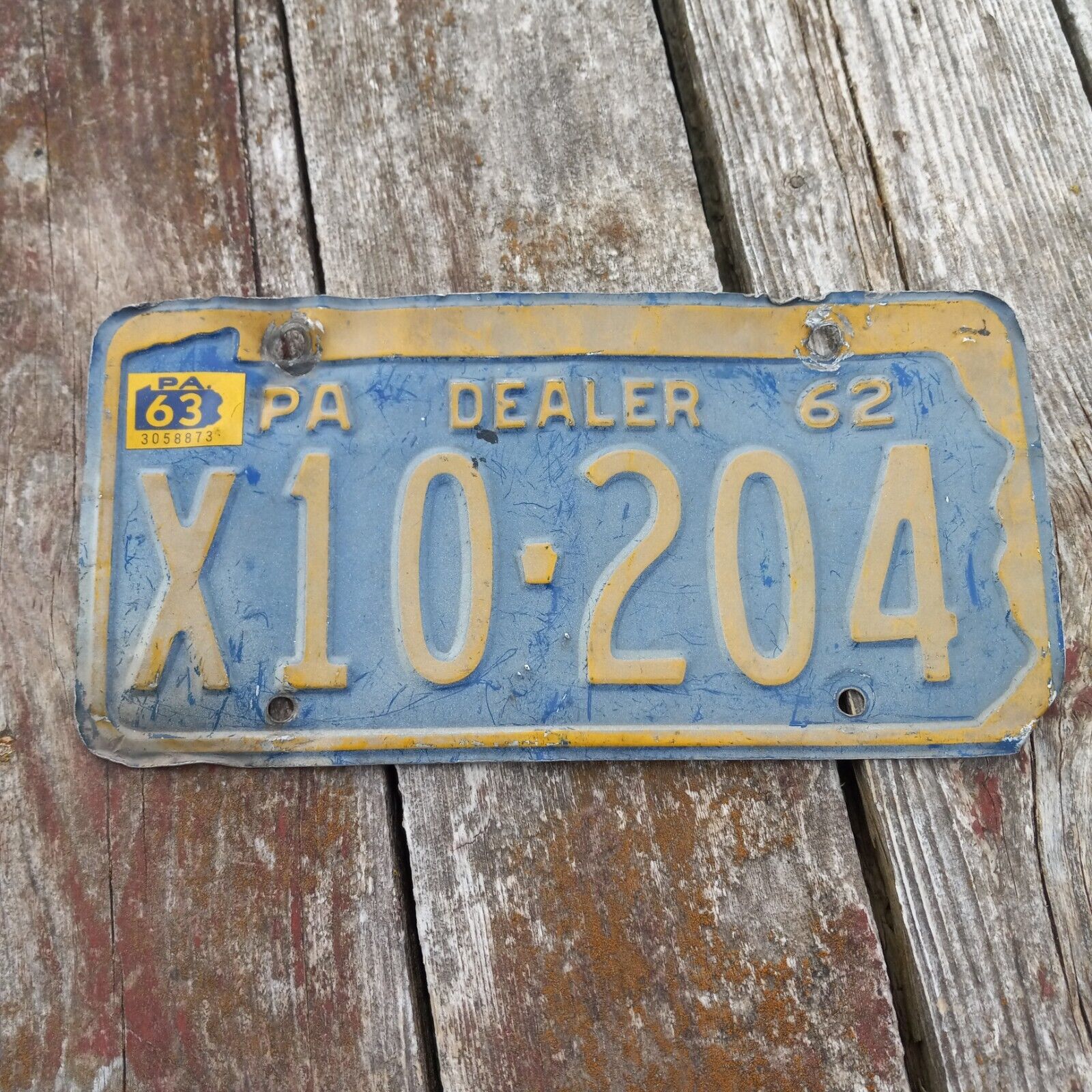 1962/63 Pennsylvania DEALER License Plate - \