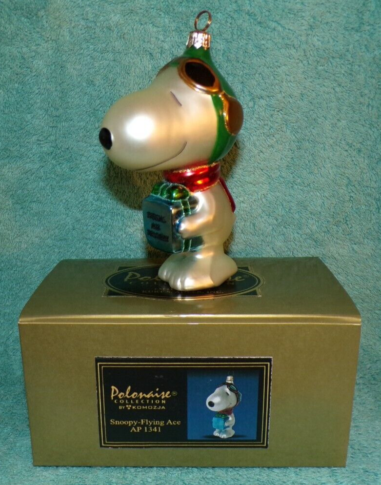 Kurt Adler Polonaise Ornament Snoopy Flying Ace by Komozja AP1341