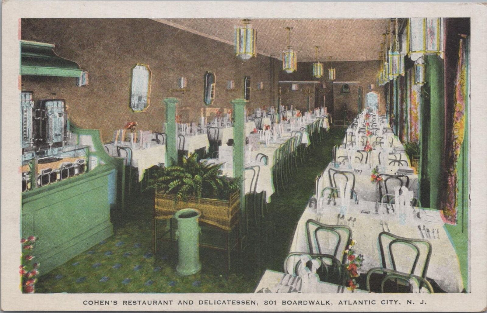 Postcard Cohen\'s Restaurant and Delicatessen Atlantic City NJ 