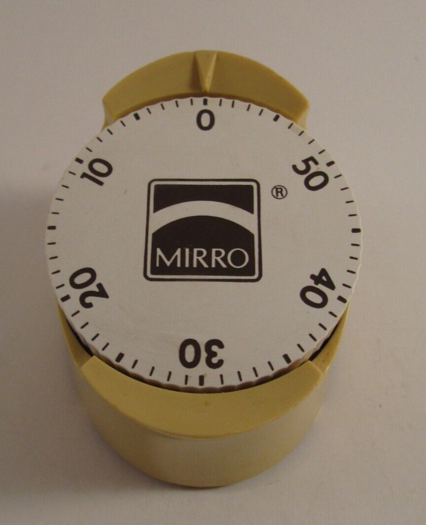 Vintage Mirro Timer Harvest Gold MCM Kitchen Mid Century Modern Works