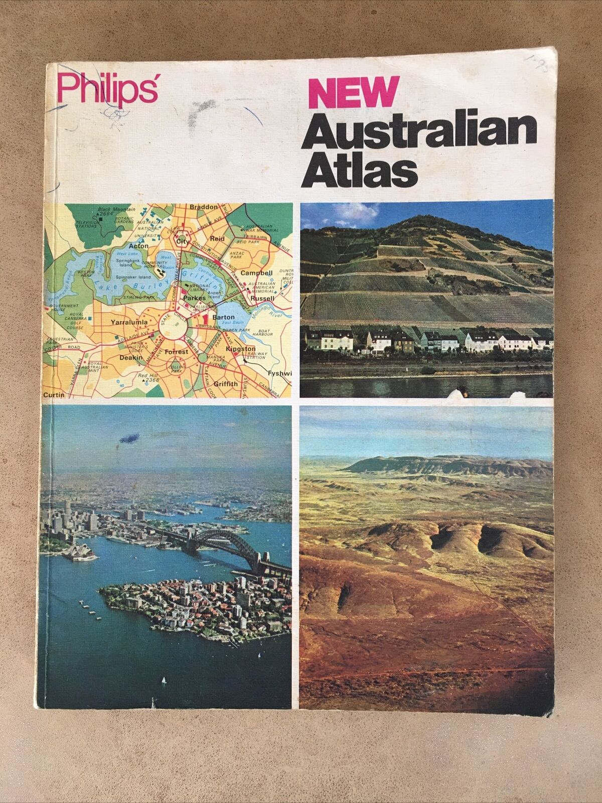 Australian Atlas-Philip's New Version/Australia & World Maps Vintage 1972