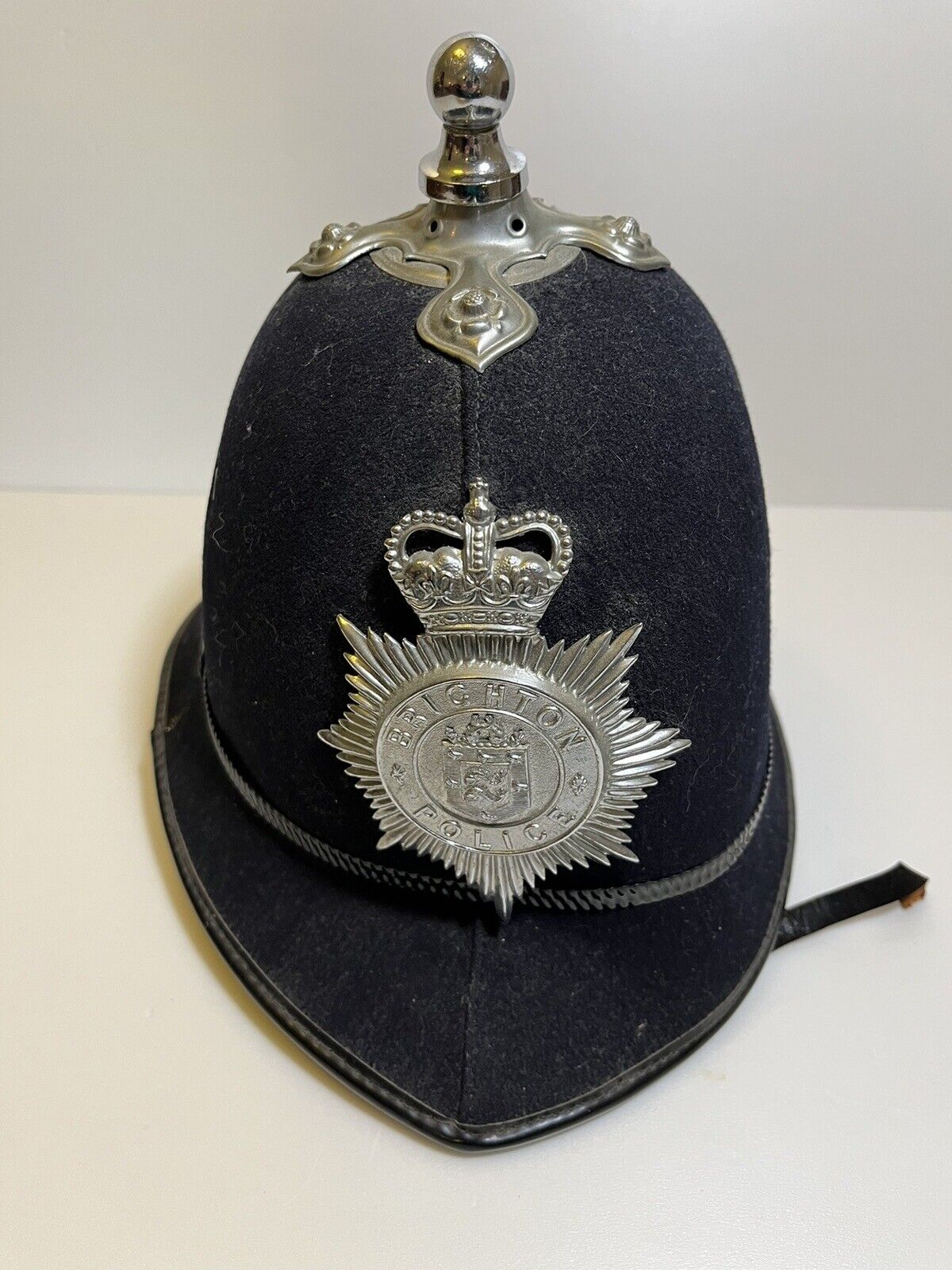 Brighton UK English Bobby Police Hat Helmet - Size 6 7/8