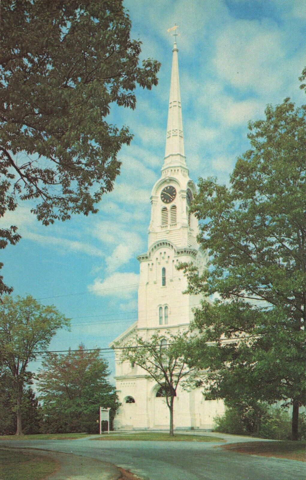 Andover MA Massachusetts, Congregational U.C.C. South Church, Vintage Postcard