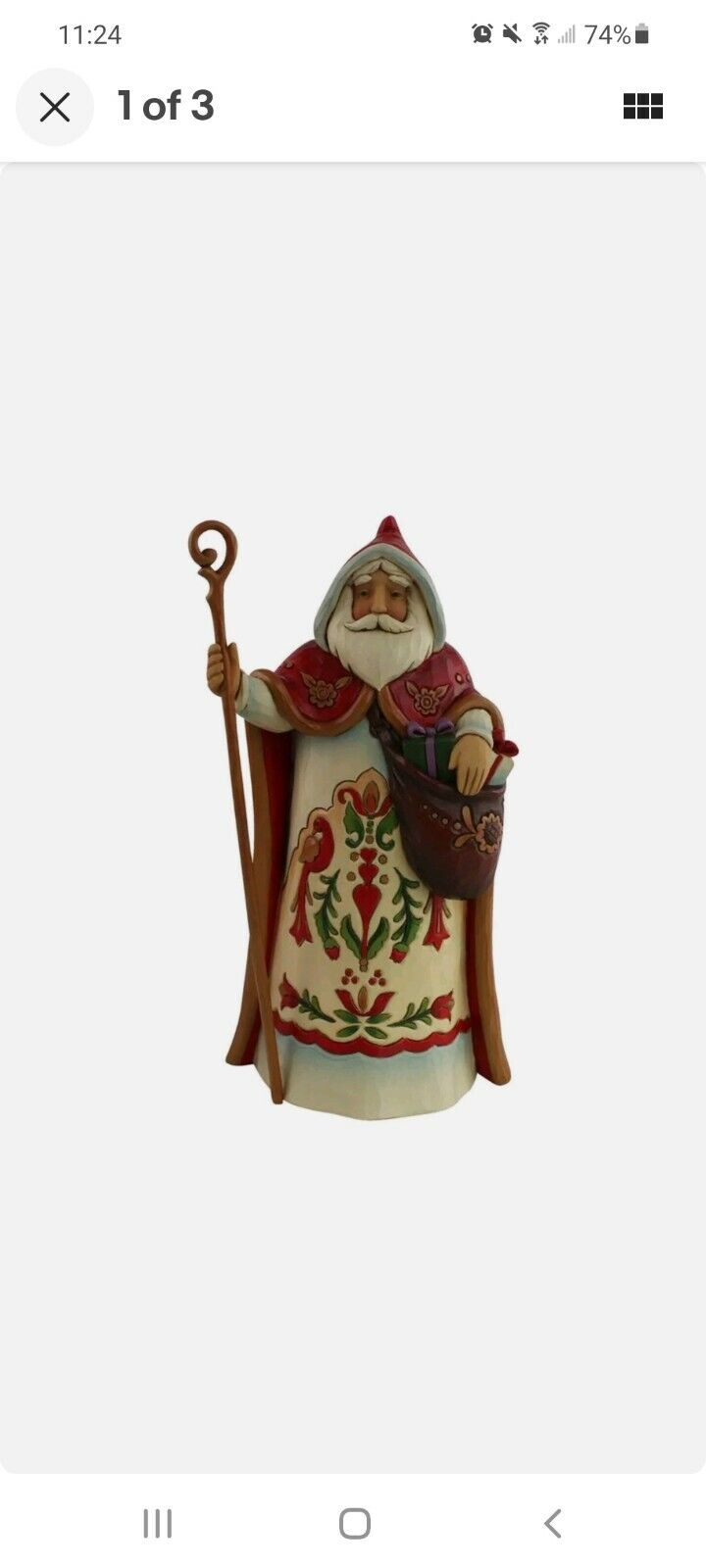 Enesco Heartwood Creek Jim Shore Christmas Austrian Santa 7in Figurine 4058792