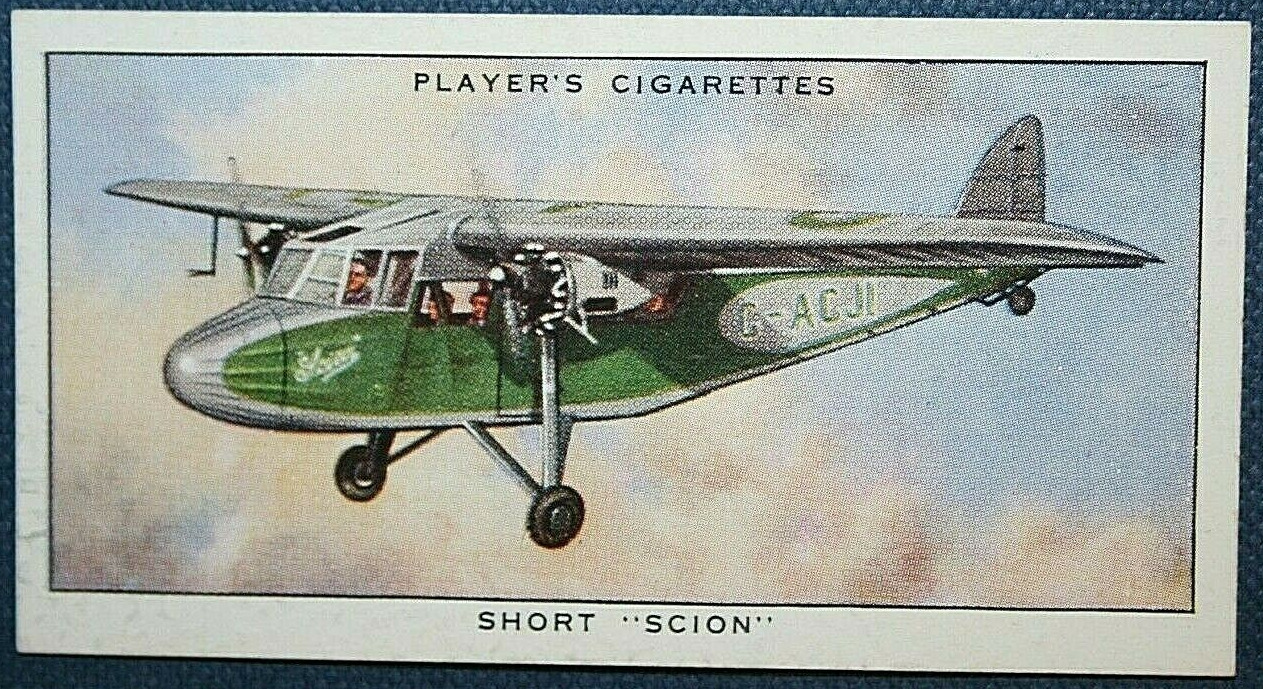 SHORT SCION   Light Transport Aircraft  Vintage Illustrated Card   CD07M