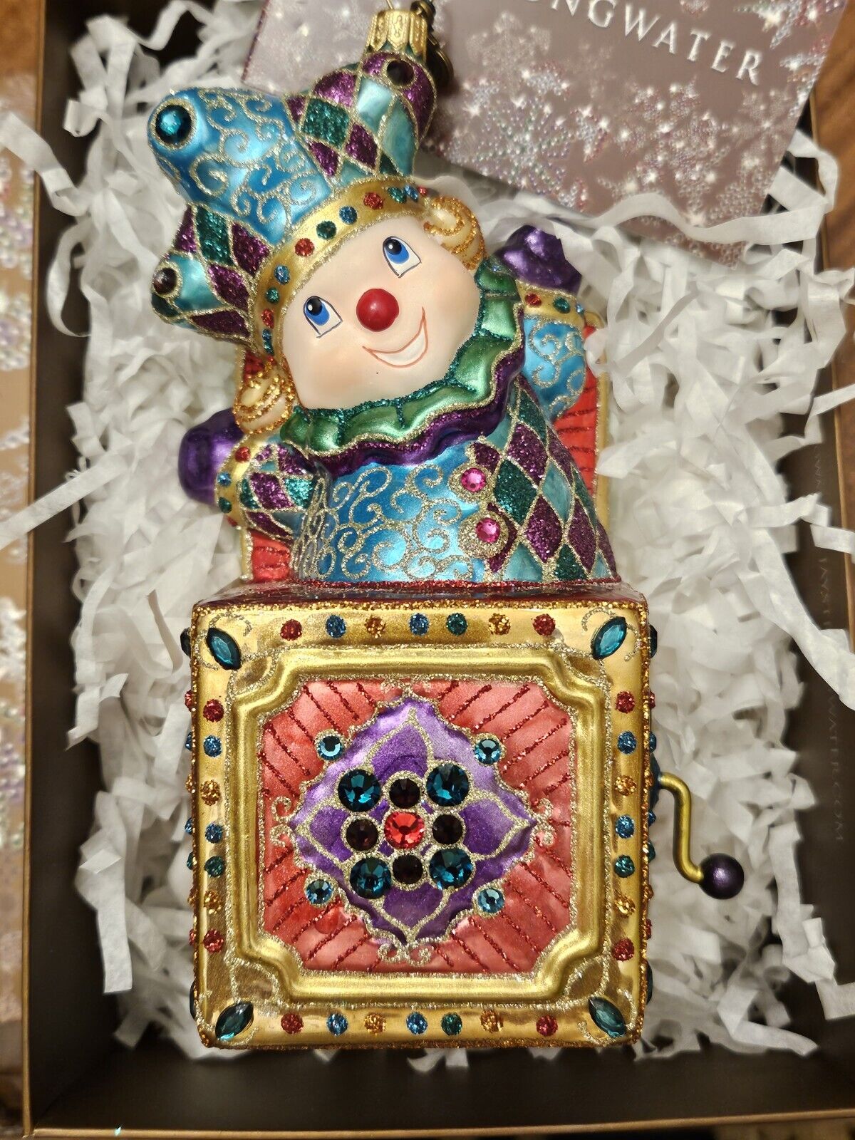 Rare Jay Strongwater Jack in the Box Ornament